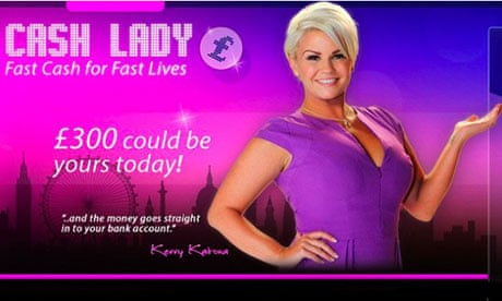 Kerry Katona in Cash Lady ad