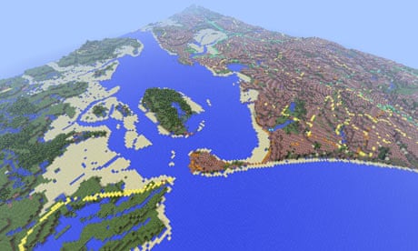 Minecraft School - Topographical mapping from google earth 