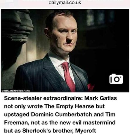Mail Online's Sherlock caption