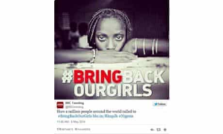 BBC Trending tweet using the incorrect #BringBackOurGirls image
