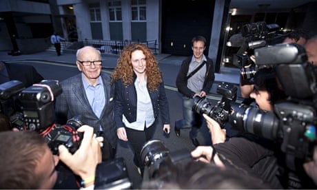 Rupert Murdoch and Rebekah Brooks on the day the News of the World published its final issue