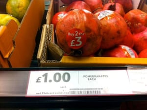 Daft Deals 051111: Pomegranate deal in Tesco, Stroud Green, London