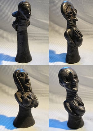 Antiques 230412: A group of Falasha pottery figures