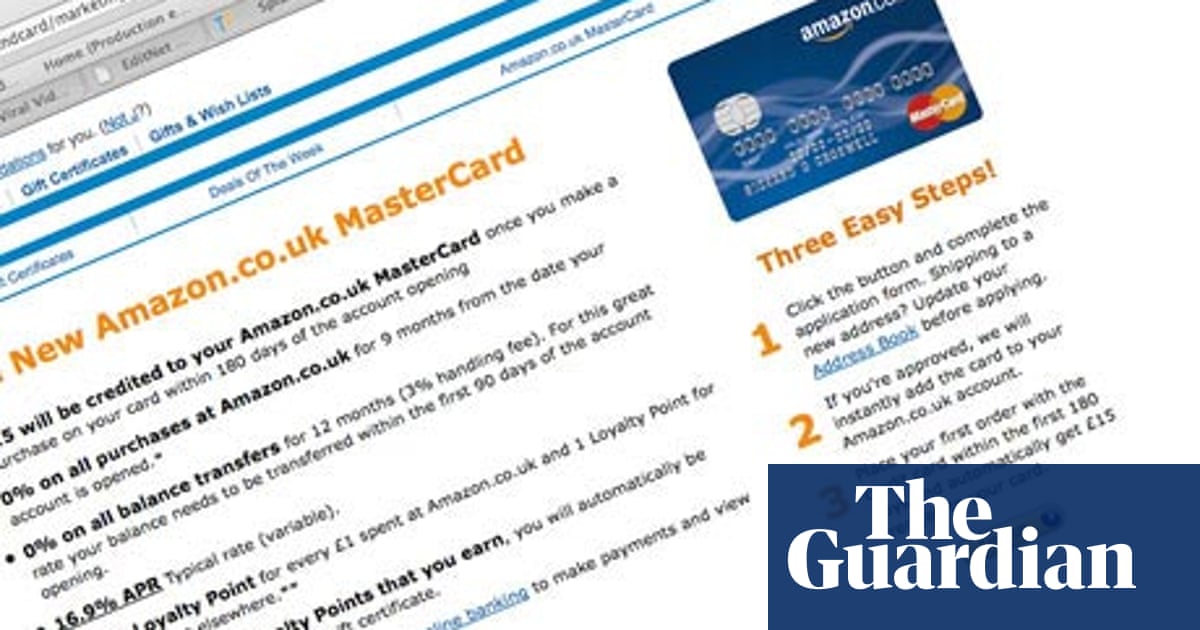 Amazon Credit Card Mix Up Leaves One Customer Treading Water Credit Cards The Guardian