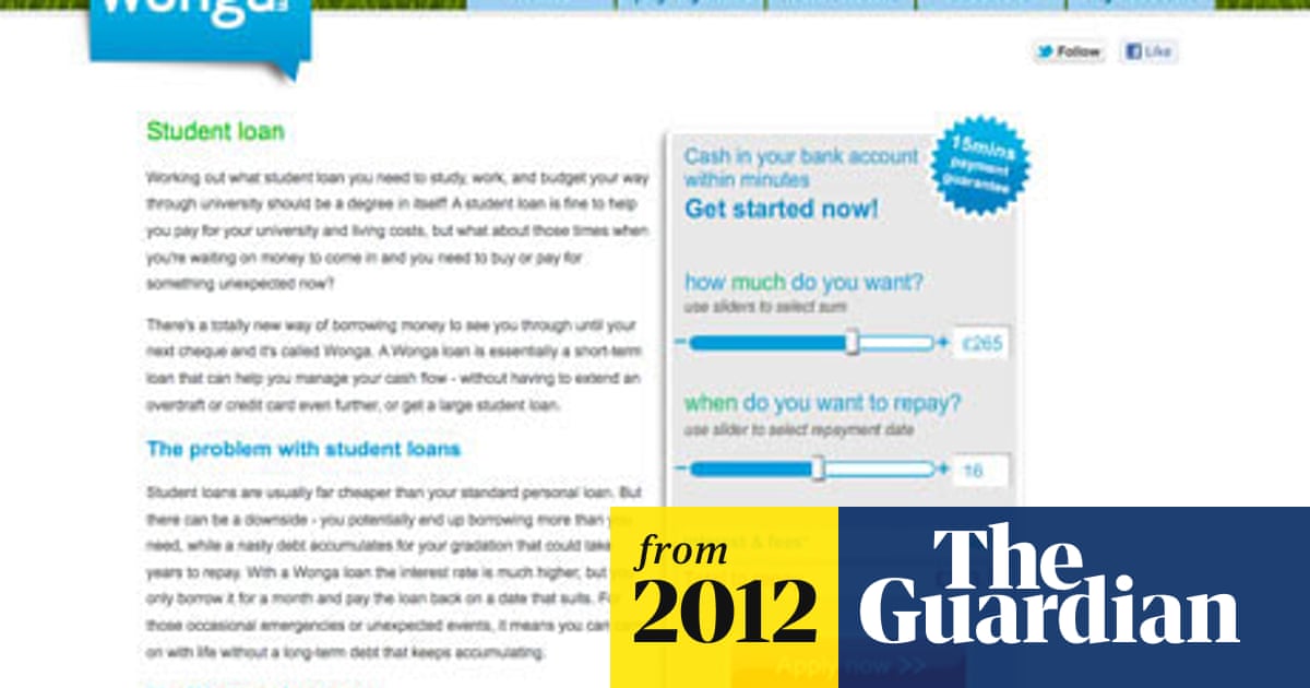 Warning Over Wonga S Predatory Student Loans Offer Money The