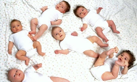 A group of newborn babies