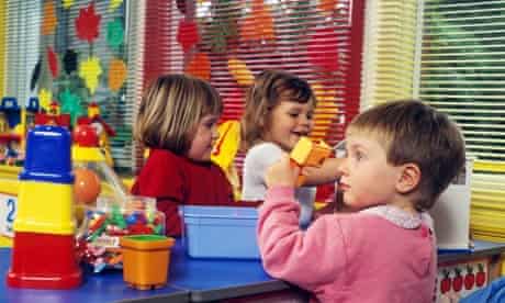 Children in a nursery class in Cardiff