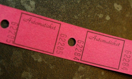 Old-style cinema tickets