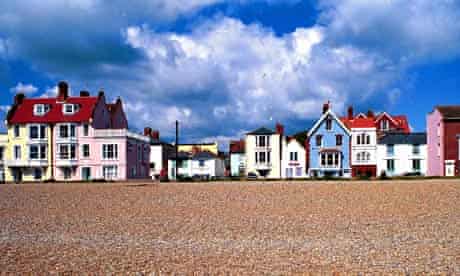 Seafront houses at Aldeburgh