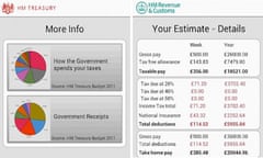 HMRC tax calc app