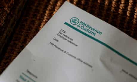 Tax return letter from HMRC, UK.