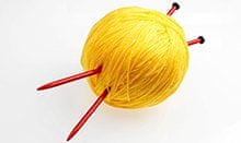 Ball of yellow knitting wool