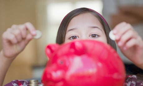 Child with a piggy bank