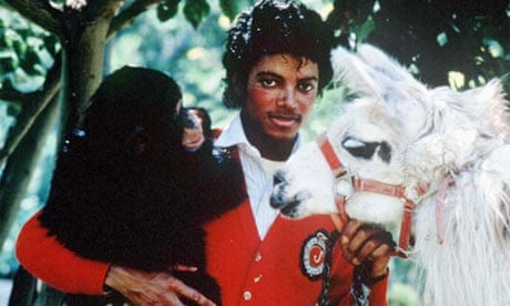 Michael Jackson poses with his pets in 1983