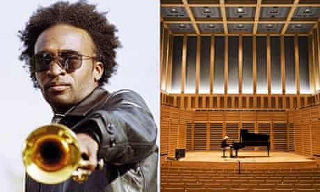 Jazz trumpeter Abram Wilson and the interior of Kings Place