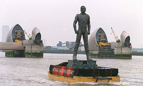Michael Jackson's statue on the Thames