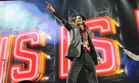 Michael Jackson rehearses at the Staples Center in Los Angeles on 23 June.