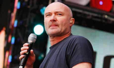 Against all odds ... Phil Collins onstage.