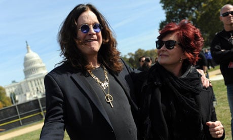 Ozzy Osbourne with wife Sharon at Jon Stewart's Rally to Restore Sanity and/or Fear on Saturday.