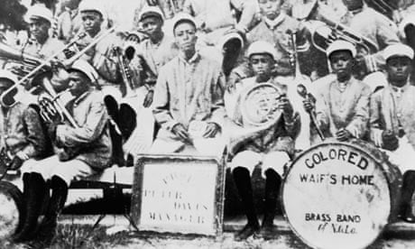 Louis Armstrong with the rest of the 'Waif's Home Colored Brass Band,' New Orleans, Louisiana.