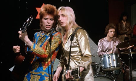 David Bowie with Trevor Bolder and Mick Ronson