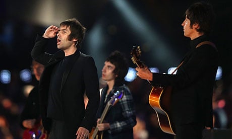 Liam Gallagher of Beady Eye performs at 2012 Olympic closing ceremony