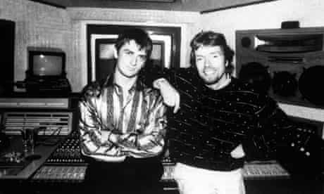 Oldfield and Branson in the studio in 1973