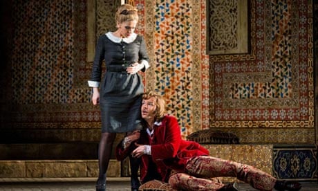 Laura Tatulescu as Susanna and Joshua Hopkins and Count Almaviva in Le Nozze di Figaro