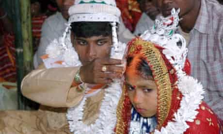 Indian groom and child bride