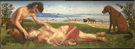 a satyr mourning over a nymph piero di cosimo, c.1495