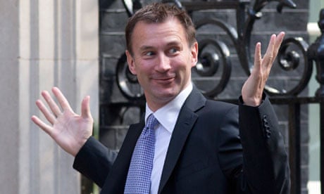 Newly assigned Health Secretary Jeremy Hunt arrives at Downing Street in London
