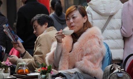 Shanghai woman in fur coat