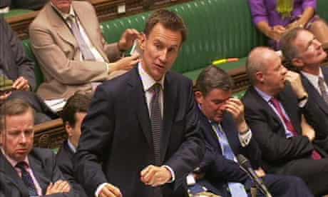Jeremy Hunt respond to allegations in the Commons