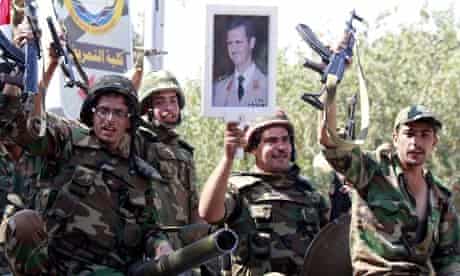 syrian troops backing Assad