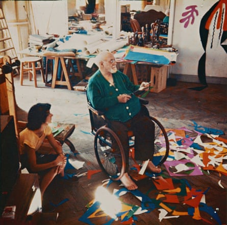 Matisse in his studio at the Hôtel Régina, Nice, c1952.