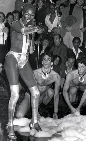 Ron Galella Disco NYC: Grace Jones performs at Steve Rubell's party at Studio 54
