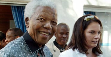 Nelson Mandela with Zelda le Grange