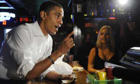 Barack Obama in pub