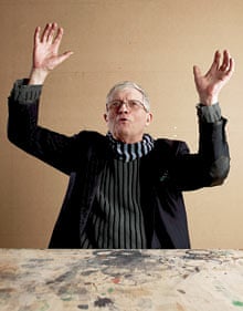 David Hockney gesticulating