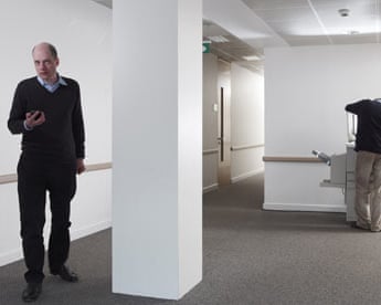 Alain De Botton in an office