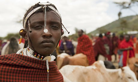 Masai at Saturday cattle market