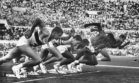 The Olympic 100m final in Rome, 1960