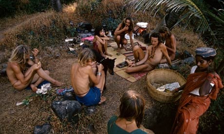 Hippies on Vagator beach, Goa