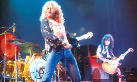 Robert Plant performing with Led Zeppelin