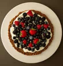 Pink’s nutty berry tart