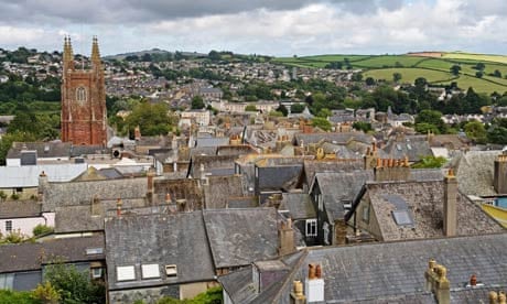 Roofs of Totnes, Devon, Great Britain, Europe