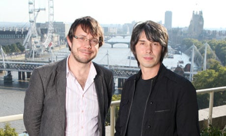 Jeff Forshaw, left, and Brian Cox physicists