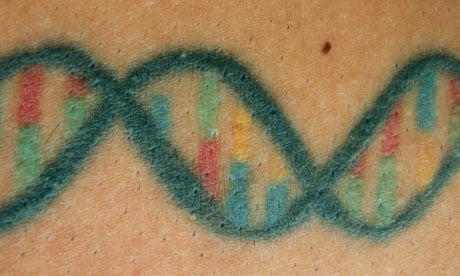 scientist's DNA code tattoo
