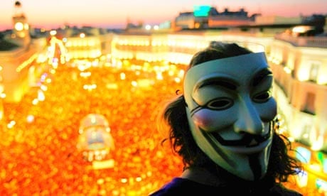 V for Vendetta mask, Occupy, Madrid