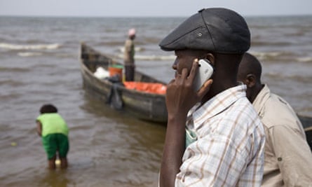 Africa mobile phone boat owning businessman